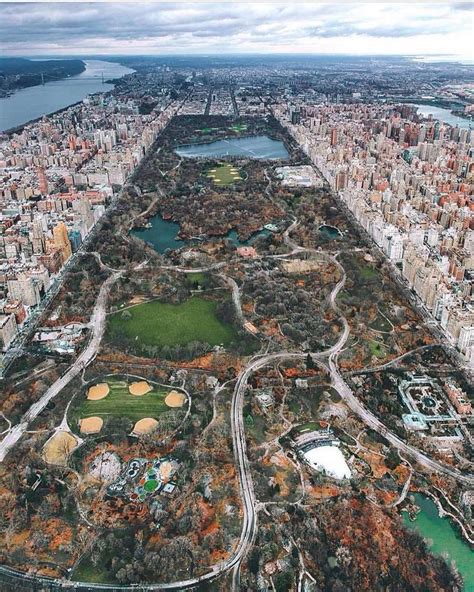 Aerial View Of Central Park 🌿🏙photo By Erwnchow City Central Park