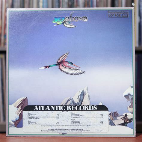 Yes Yesshows Rare Promo 1980 Atlantic Vgvg