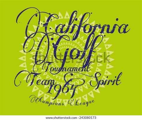 College Golf Team Graphic Design Vector Stock Vector Royalty Free