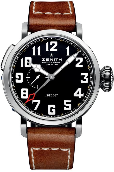 It produces writing instruments, stationery and jewelry, but is best known for its pens. Zenith | Pilot Type 20 GMT | AuthenticWatches.com