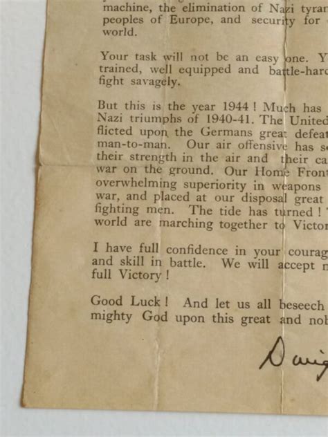 D Day Letter Brief Eisenhower Bozmilitaria