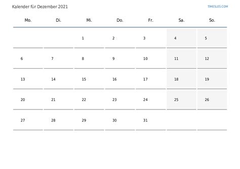 Kalender Dezember 2021 Mit Feiertagen In Deutschland Kalender Drucken