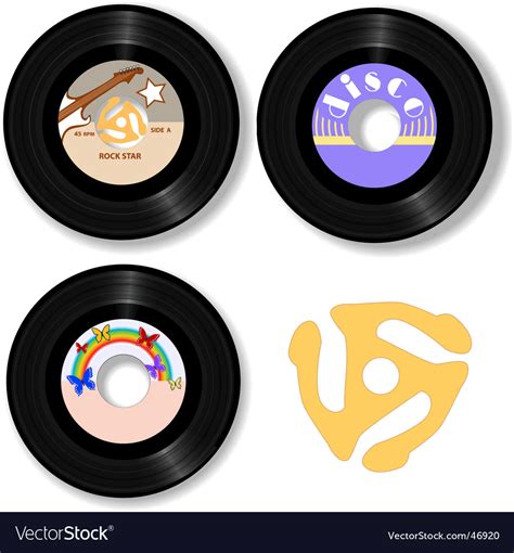 Retro 45 Rpm Record Labels Royalty Free Vector Image