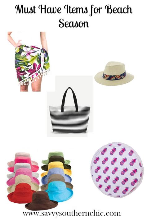 Must Have Items For Beach Season Beach Blankets Sun Hats Beach Tote