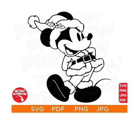 Mickey Christmas Vector Svg Mickey Ears Svg Mouse Png Disn Inspire