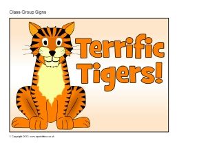 Tiger Themed Class Targets And Rewards SparkleBox