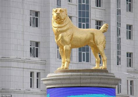 President Of Turkmenistan Has Unveiled A 50ft Golden Statue Of His
