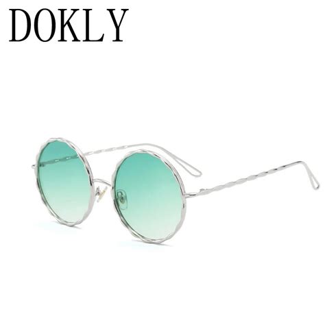 Dokly New Female Round Sunglasses Women Brand Designer 2017 Vintage