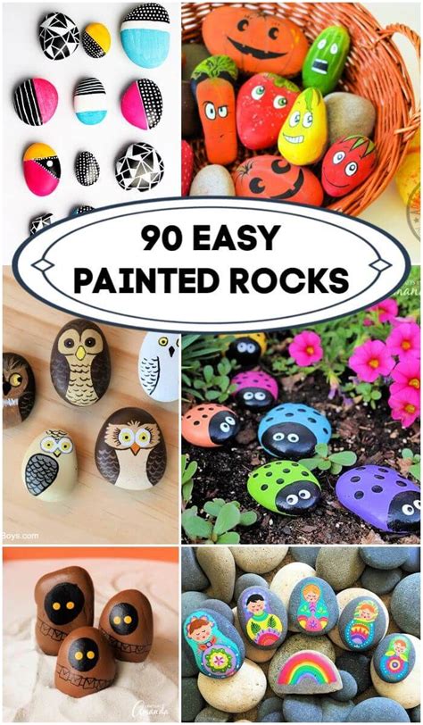 Painted Rocks | 90 Easy DIY Rock Painting Ideas - DIY Crafts | Painted