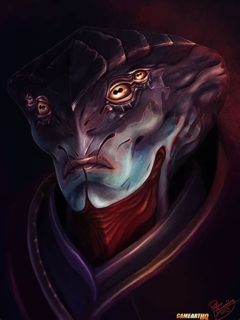 Portrait Art Of Javik From Mass Effect 3 Game Art Hq