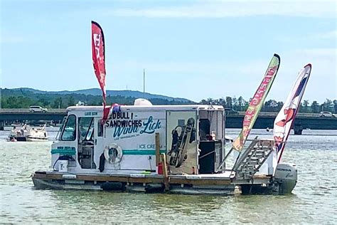 Delicious Ice Cream Available On A Food Boat On Lake Winnisquam