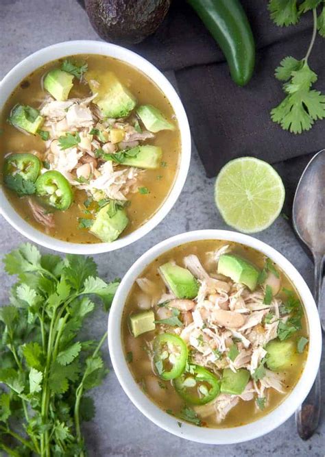Just stir together some chopped cooked chicken, chicken broth, salsa and a couple of cans of drained white beans and add chili powder and cumin to taste. Simplified Smoked Salsa Verde Chicken Soup - Vindulge