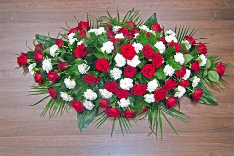 Check spelling or type a new query. Red Roses & White Carnations Casket Spray ...