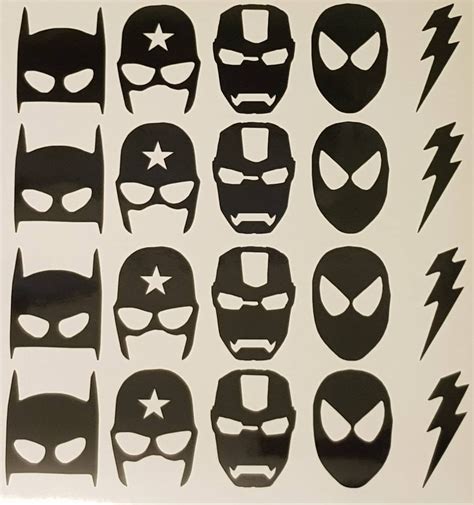 40 Superhero Wall Vinyl Stickers For Kids Boy Bedroom Etsy