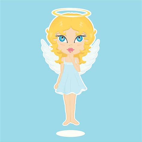 Cartoon Of Very Cute Blonde Hair Blue Eyed Girl Illustrations Royalty