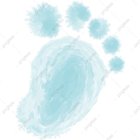 Blue Ink Baby Footprints Baby Footprint Ink Png And Vector With