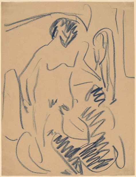 Ernst Ludwig Kirchner Nude On The Beach