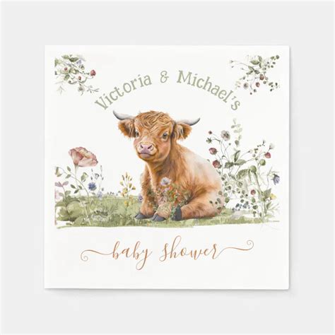 Holy Highland Cow Baby Shower Napkins Zazzle