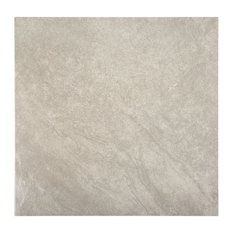 Treat yourself to luxurious marble flooring design without the heavy price tag of the real thing, and with all the practical benefits of vinyl. TrafficMASTER Portland Stone Gray 18 in. x 18 in. Glazed Ceramic Floor and Wall Tile (17.44 sq ...