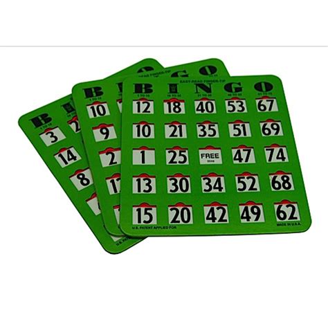 Easy Read Finger Tip Bingo Card Bingo Accessories Bingo Supply Warehouse