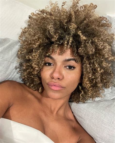blonde curly fro with highlights on natural hair short curly hair black black girl curly