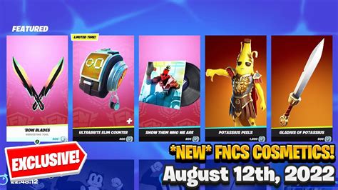 Limited Time Fncs Cosmetics Fortnite Item Shop August 12th