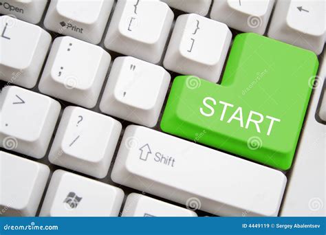 Keyboard With Green Start Button Royalty Free Stock Images Image 4449119