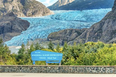 Mendenhall Glacier Sign Juneau Alaska Postcard Pc2332 Mark Kelley