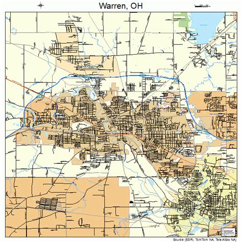 Warren Ohio Street Map 3980892