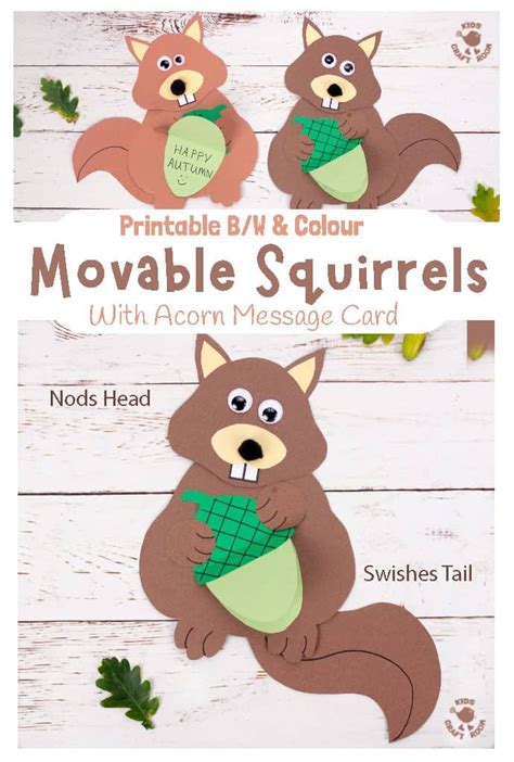 Movable Squirrel Craft Fall Crafts For Kids Fun Fall Crafts Fall Crafts