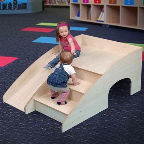 Wooden Indoor Slide And Hide Physical Development From Early Years