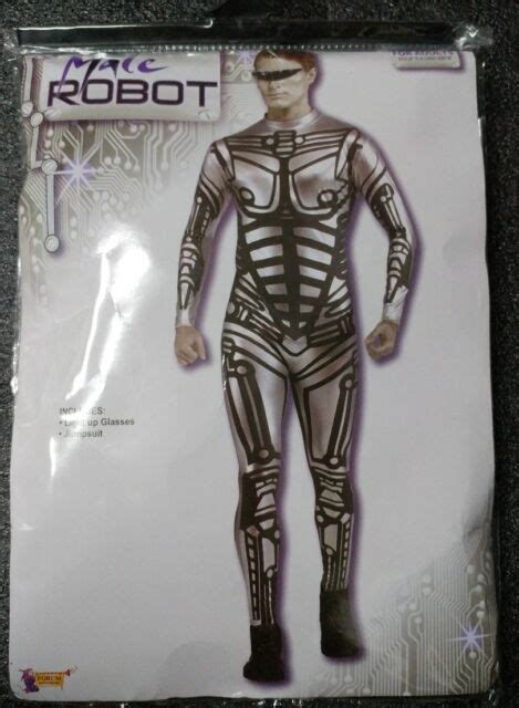 Male Robot Cyborg Space Future Machine Fancy Dress Up Halloween Adult