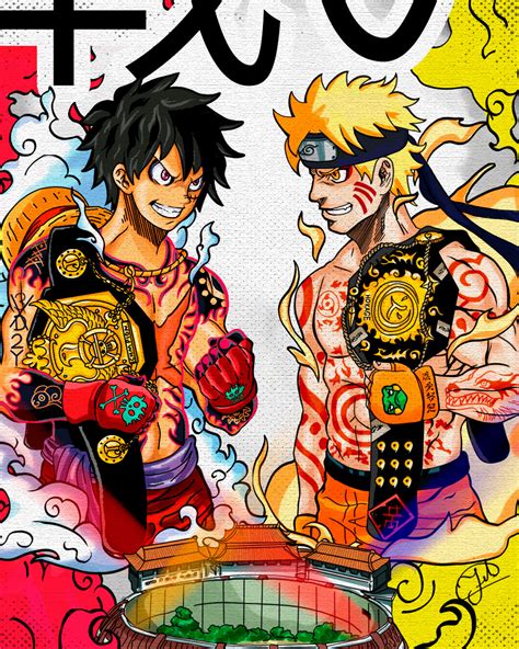 Artstation Ufc Anime Luffy Vs Naruto