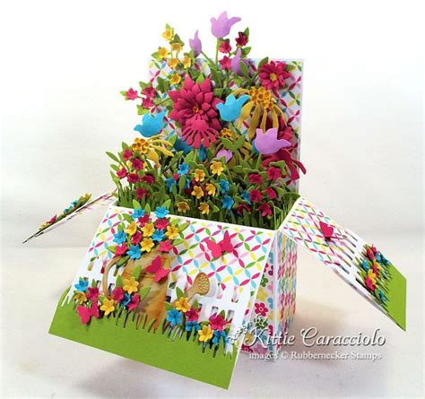 Come Check Out How I Made This Pop Up Flower Garden Box Card Making