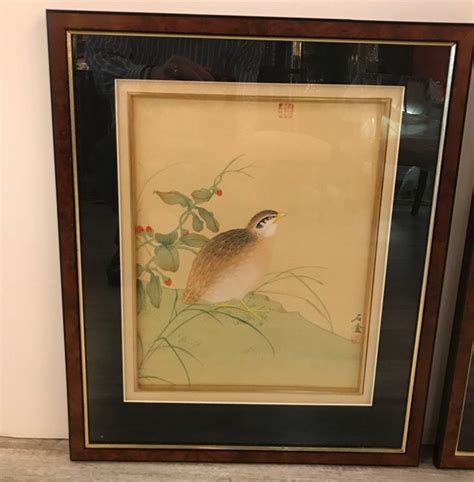 Pair Of Antique Japanese Paintings On Silk At 1stdibs