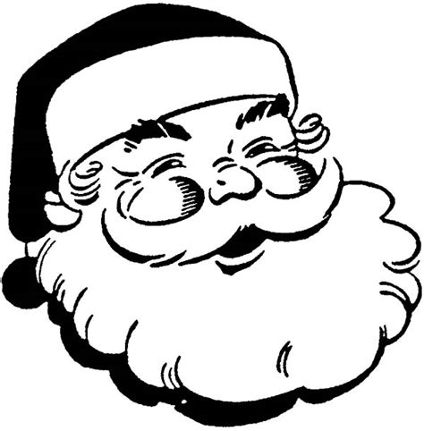 Picture Of Santa Claus Head Coloring Pages : Coloring Sky