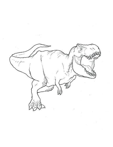 Coloriage Dinosaure Dessin Tyrannosaure T-Rex à Imprimer en 2021
