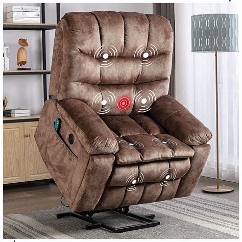 Canmov Large Power Lift Recliner Chairs With Massage And Heat For