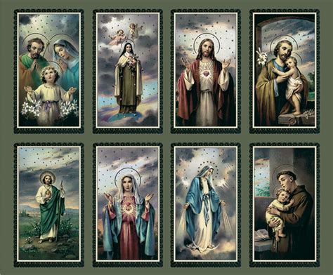 Assorted Saints Holy Cards 8 Up 01 0245 Tonini Church Supply