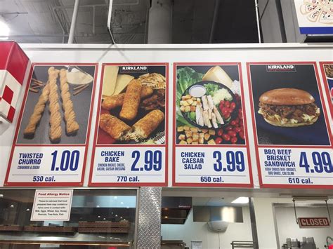 Costco's low prices don't stop at just the items in the store. Food court menu - Yelp