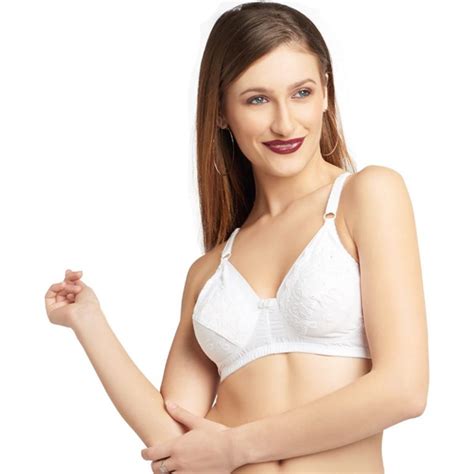 Daisy Dee 100 Cotton Cut Sew Full Coverage WHITE Bra SPECIAL MOODS