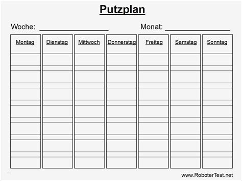 Ich habe mich mal hingesetzt und meine ziele für euch niedergeschrieben. Tabelle Vorlage Download Großartig Putzplan Vorlage Zum ...