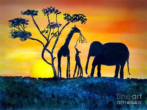 Choose your favorite african sunset paintings from 1,139 available designs. African Sun Painting by Anne Sands