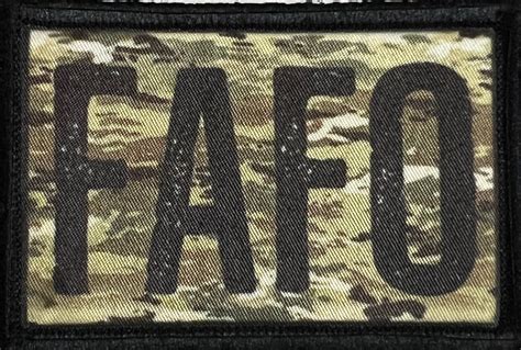 Fafo Multicam Subdued Morale Patch Custom Velcro Morale Patches