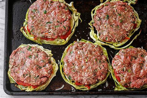 Oven Baked Cabbage Burgers Recipe Beef Burgers And Cabbage Recipe