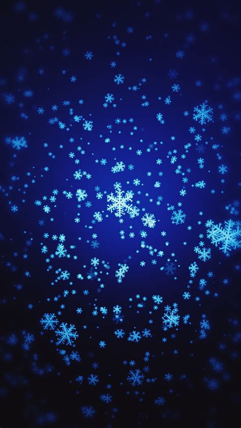 Snowfall Electric Blue Christmas Cold Cozy Holidays Ice Merry