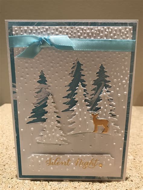 Christmas Card Made Using Stampin Up Card Front Builder Thinlits Dies