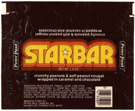 Peter Paul Cadbury Starbar Candy Bar Wrapper 1979 Flickr Photo