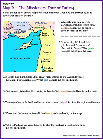 Paul's second missionary journey took place between 49 ad and 52 ad, more than 1900 years ago. Map It - Missionary Tour of Turkey: Paul | Bible: Paul ...