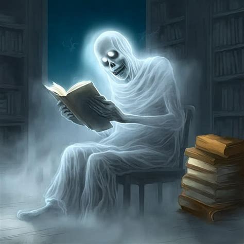 Ghost Reading A Book By Moribato On Deviantart